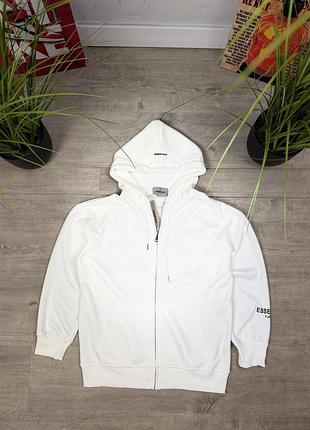 Біла толстовка на змійці essentials, s-xxl