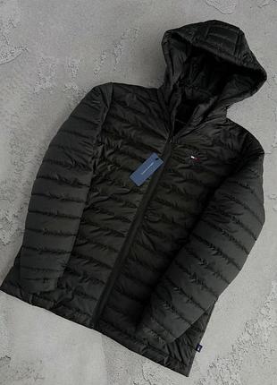 Черная куртка демисезонная tommy hilfiger s-3xl