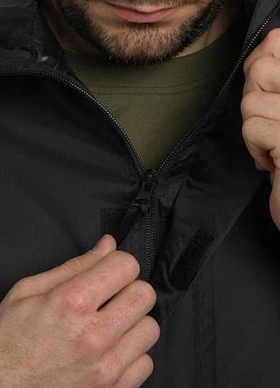 Анорак куртка чорна демісезон helikon-tex levanter xs-xl