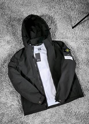 Мужская куртка stone island демисезон черная xl