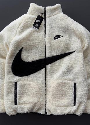 Двусторонняя куртка зима черно-белая nike s-xxl