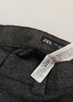 Широкие шерстяные брюки zara 8