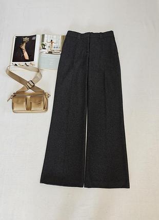 Широкие шерстяные брюки zara