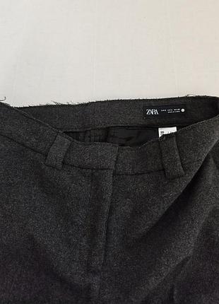 Широкие шерстяные брюки zara 6