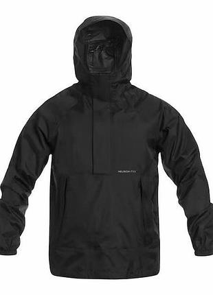 Чорна демісезонна куртка анорак helikon-tex levanter (xs-xl)