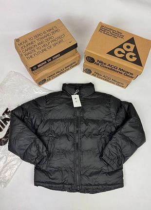 Чорний пуховик зимовий nike nocta, розміри xl, xxl