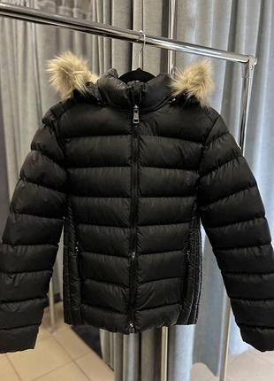 Черная куртка зимняя moncler l, xl, xxl