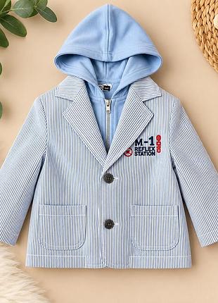 Дитячий піджак mini muz (baby muz) з капюшоном, 18 міс., 86 см