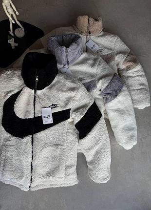 Зимняя двусторонняя модель nike nocta cream white, размеры xxl и xl