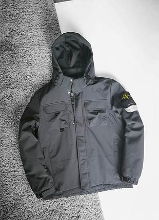 Куртка stone island чоловіча графіт розміри m-3xl демісезон