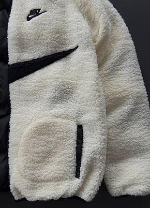 Двусторонняя демисезон куртка nike черно-белого цвета, m, xl