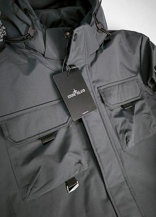 Осіння/весняна куртка чоловіча stone island графіт m-3xl