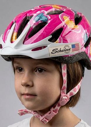 Дитячий велосипедний захисний шолом schwinn xs/s 47–53 см, рожевий