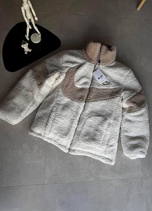 Nike nocta двухсторонняя зимняя куртка cream white, размер xl и xxl