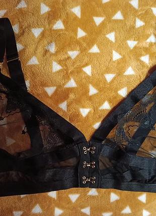Бюстгалтер мякий еротичний, гумки, сіточка з вишивкою, ann summers xxl eur 50-52