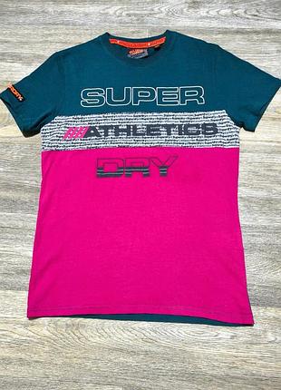 Мужская футболка superdry с принтом размер s .