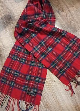 Брендовый шарф шерсть 100%, шотландский тартан, jamespringle weavers