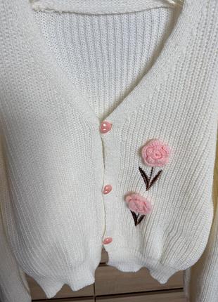 Трендовий кардиган кофта у стилі hand made 3