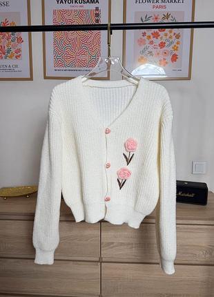 Трендовий кардиган кофта у стилі hand made 2