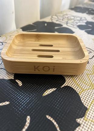 Бамбукова мильниця з логотипом koi