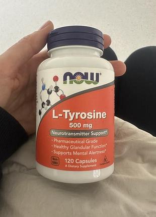 Біологічно активні речовини now foods l-tyrosine 500 mg 120 капсул