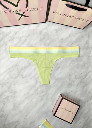 Хлопковые трусики-стринги с логотипом. victoria’s secret. оригинал 🇺🇸