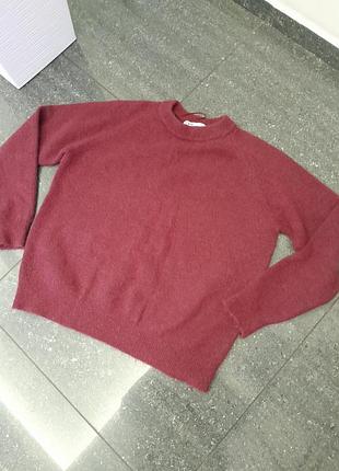 Светр жіночий zara бордовий вовна альпака