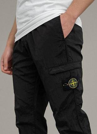 Штани карго чоловічі stone island чорні