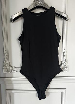 Черное боди из эластана zara h&m asos