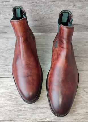 Clarks 41р челси сапоги ботинки мужские туфли кожаные индия