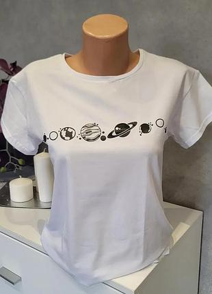 Футболка базова чорна білий, 4xl