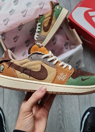 Стильні кросівки nike zion williamson x air jordan 1 retro low og voodoo