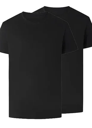 Мужская  черная базовая футболка из вискозы (бамбука) up2fashion, комплект из 2 штук, размер xl