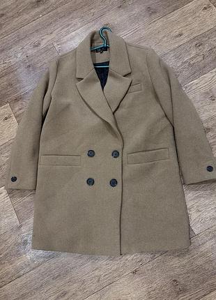 Напівпальто zara двобортне бежеве