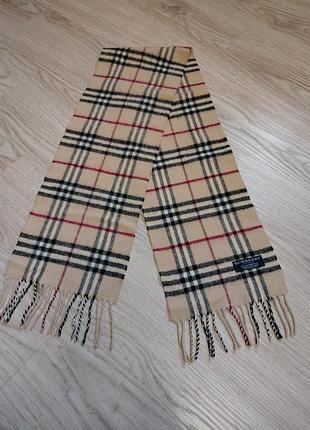 Шарф burberry london вовняний у клітинку бежевий