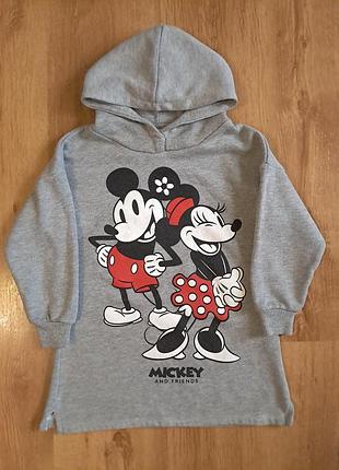 Подовжене худі туніка disney mickey minney 4 5 років 104 110 см