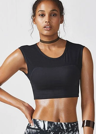 Бюстгальтер euc fabletics спортивная укороченная майка с топом 2в1