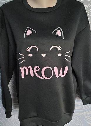 🐱 🐈 🐱 кошечка флисе теплый крутой модный плотный свитшот 🐱 🐈 🐱