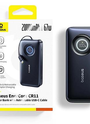 Power bank baseus enercore cr11 20000mah 67w з кабелем type-c