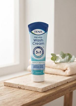 Очищающий крем для тела 3 в 1 tena proskin wash cream, 250 мл