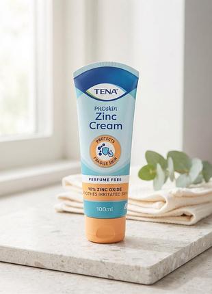 Успокаивающий цинковый крем для ухода за кожей tena proskin zinc cream, 100 мл
