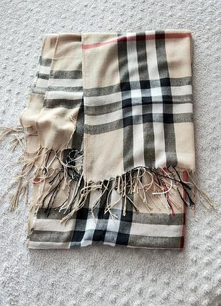 Шарф burberry у клітинку 165х60 см