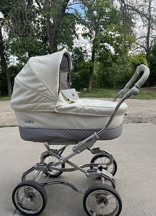 Універсальна коляска bebecar 2 в 1 біло-сіра 2