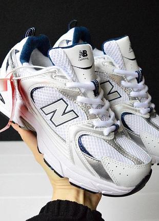 Кросівки зимові new balance 530 white blue на хутрі