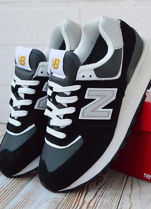Термо кросівки new balance 574 legacy black gray