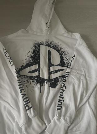 Худі sony playstation біле з логотипом