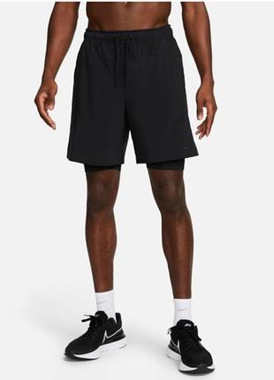 Спортивные мужские шорты 2-в-1 domyos (decathlon) с тайтсами.
