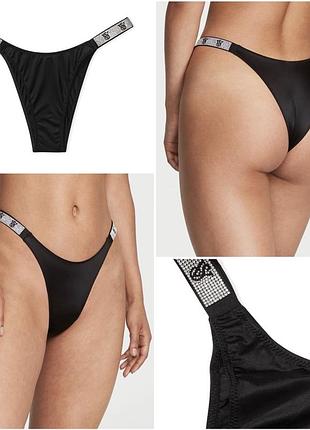 Трусики victoria’s secret😍 колір чорний  230509