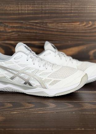 Asics gel tactic 12 white pure silver оригінальні кросівки