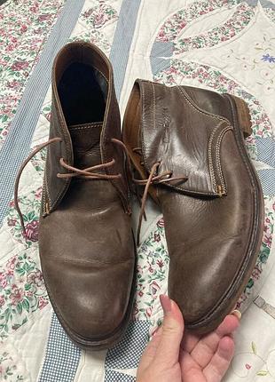 Кожаные комфортные дезерты р 42/28 см американского бренда hush puppies